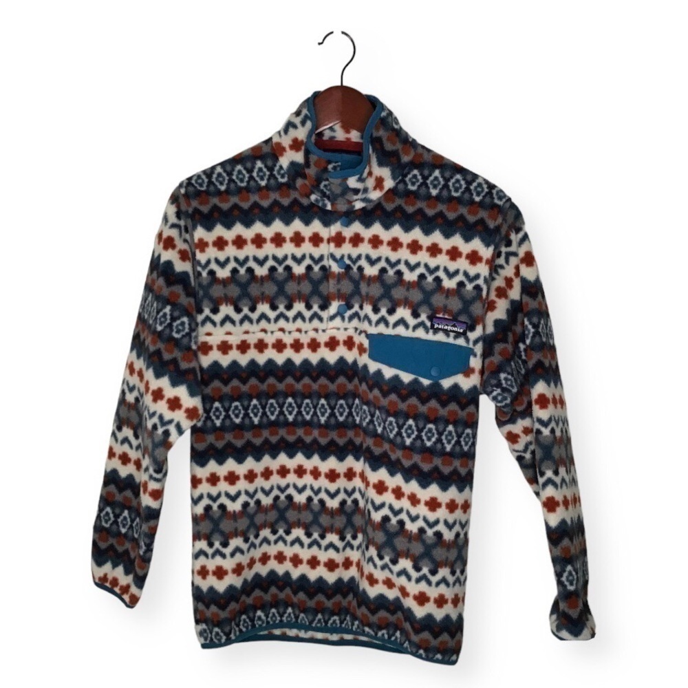 Patagonia 2015 Printed Synchilla Snap-T Fleece in Cliff: Underwater Size XSmall.
